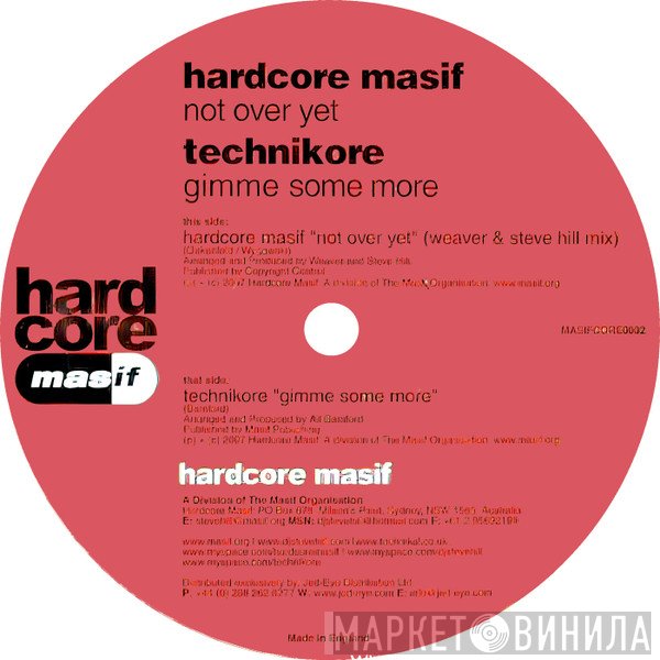 Hardcore Masif, Technikore - Not Over Yet / Gimme Some More