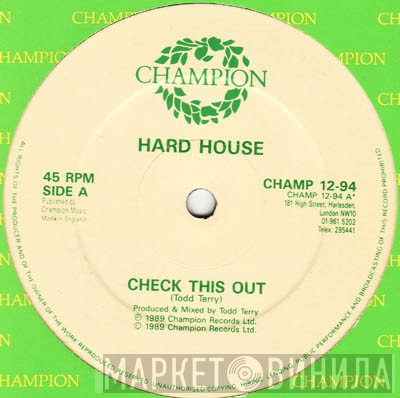 Hardhouse - Check This Out / 11.55