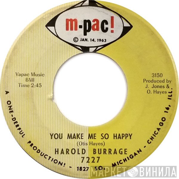 Harold Burrage - You Make Me So Happy