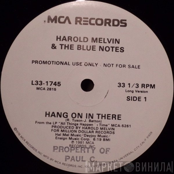 Harold Melvin And The Blue Notes - Hang On In There