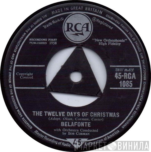 Harry Belafonte, Bob Corman's Orchestra - The Twelve Days Of Christmas