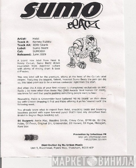 Heist - Barney Rubble / 40Hz Skank