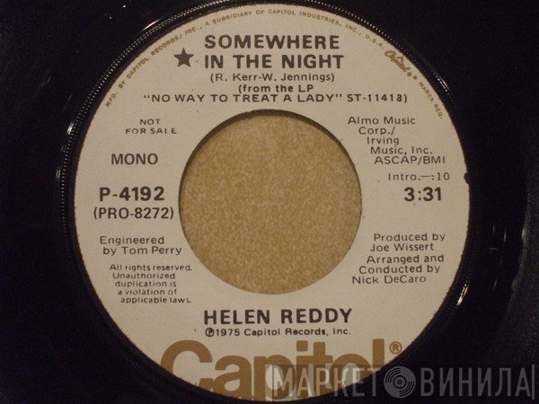 Helen Reddy  - Somewhere In The Night