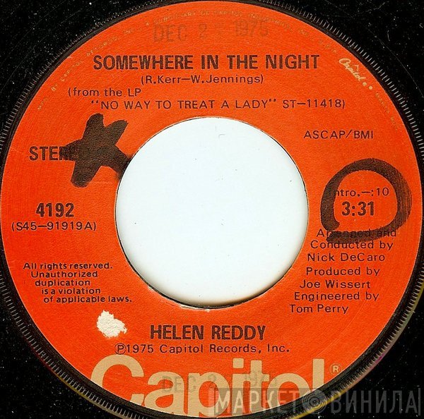 Helen Reddy  - Somewhere In The Night