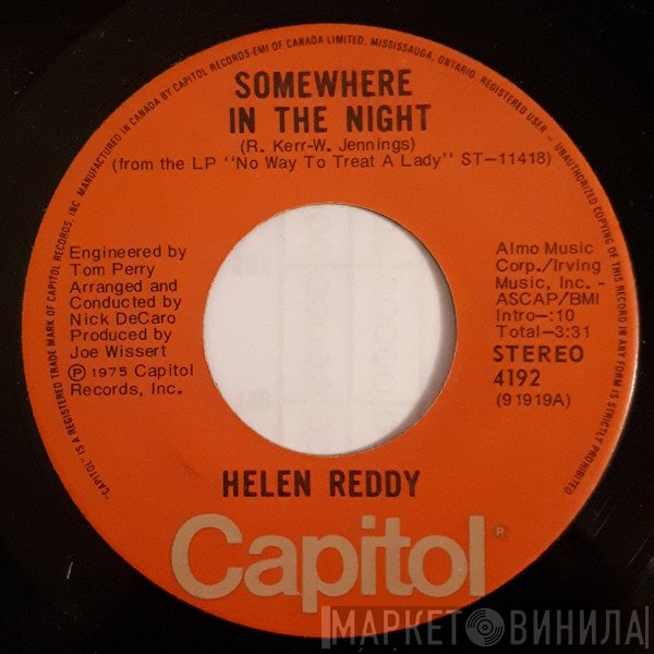 Helen Reddy  - Somewhere In The Night