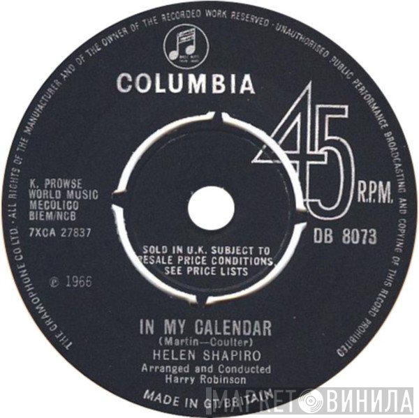 Helen Shapiro  - In My Calendar