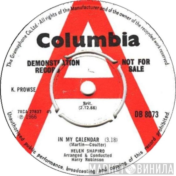 Helen Shapiro  - In My Calendar