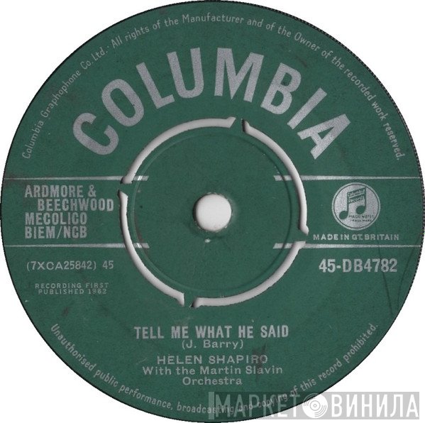Helen Shapiro - Tell Me What He Said
