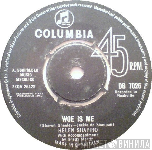 Helen Shapiro  - Woe Is Me