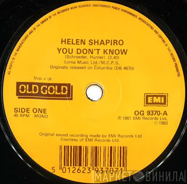 Helen Shapiro - You Don't Know
