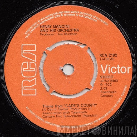 Henry Mancini And His Orchestra - Theme From 'Cade's County'