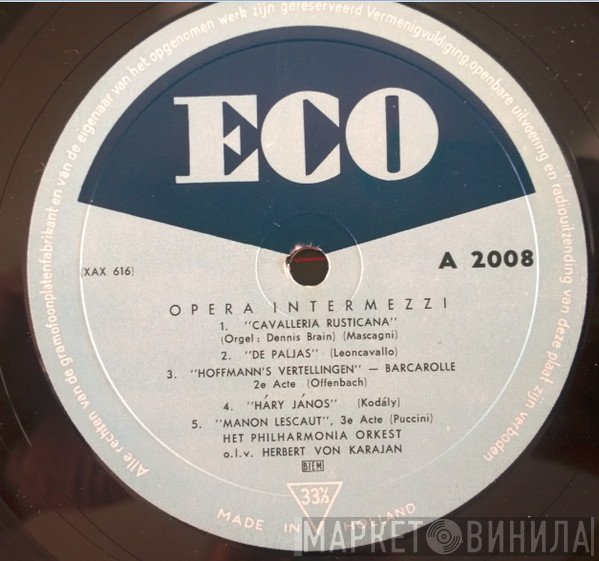 Herbert von Karajan, Philharmonia Orchestra  - Opera Intermezzi