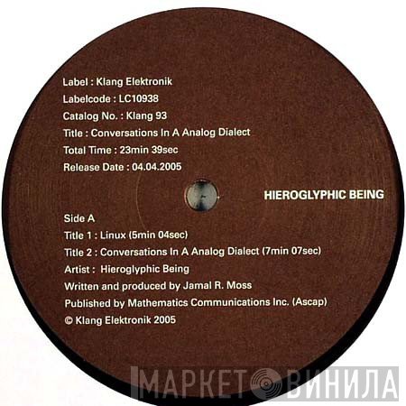 Hieroglyphic Being - Conversations In A Analog Dialect