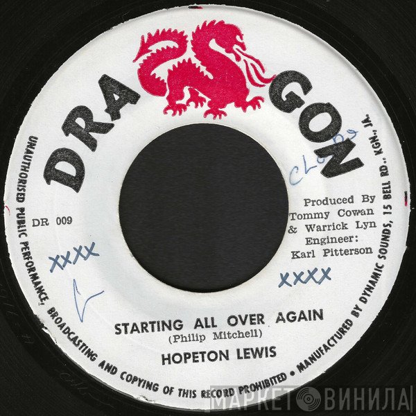 Hopeton Lewis, The Dynamites - Starting All Over Again / Starting All Over Again (Instrumental Version)