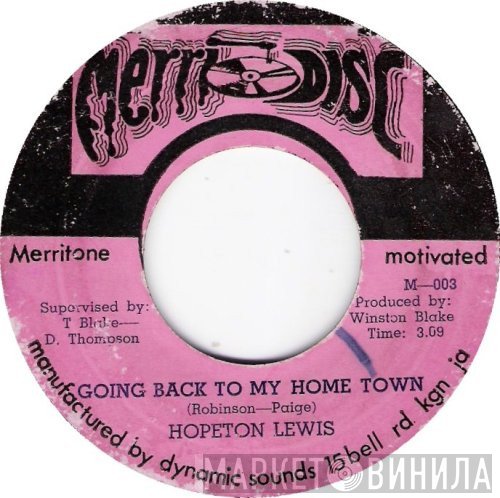 Hopeton Lewis - Going Back To My Home Town