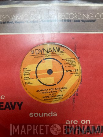 Hopeton Lewis - Jamaica You Are Mine