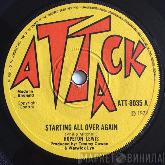 Hopeton Lewis - Starting All Over Again