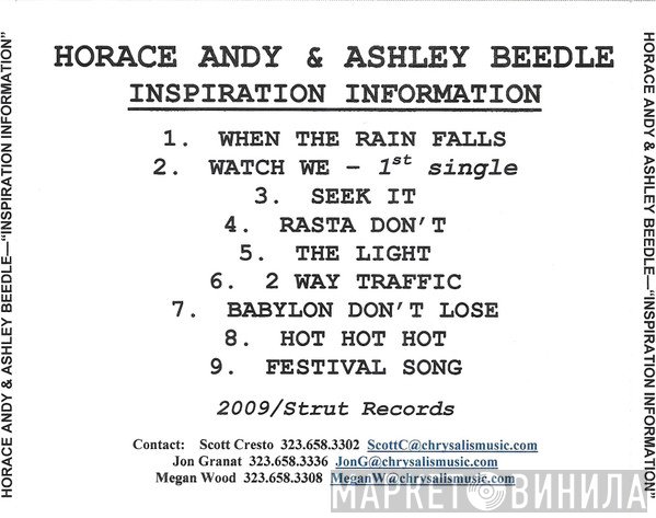 Horace Andy & Ashley Beedle  - Inspiration Information