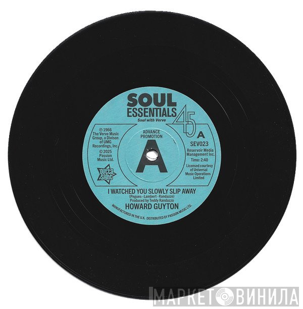 Howard Guyton, The High Keys - I Watched You Slowly Slip Away / Living A Lie