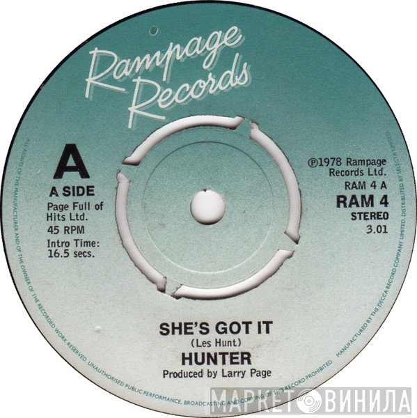 Hunter  - She's Got It / Garden Of Eden