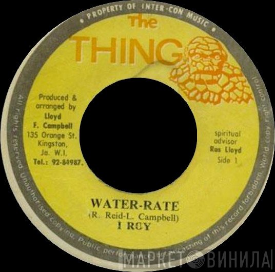 I-Roy - Water-Rate / Native Land