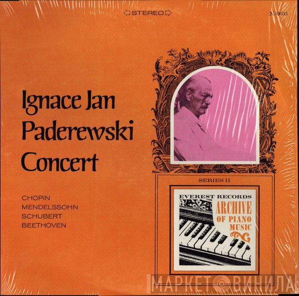 Ignacy Jan Paderewski - Frédéric Chopin / Felix Mendelssohn-Bartholdy / Franz Schubert / Ludwig van Beethoven  - Concert
