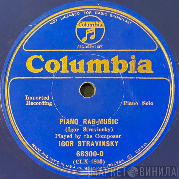 Igor Stravinsky  - Piano Rag-Music / Rag-Time For Eleven Instruments
