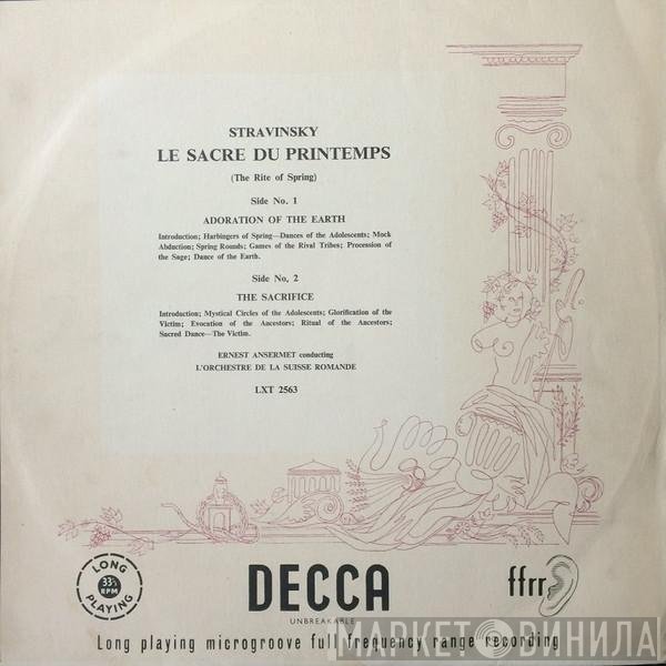 Igor Stravinsky, L'Orchestre De La Suisse Romande, Ernest Ansermet - Le Sacre Du Printemps
