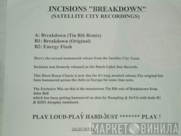 Incisions - Breakdown