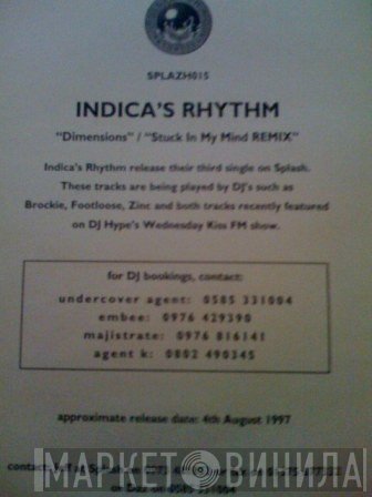Indicas Rhythm - Dimensions / Stuck In My Mind Remix