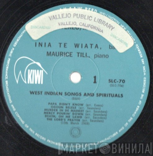 Inia Te Wiata - West Indian Songs Negro Spirituals