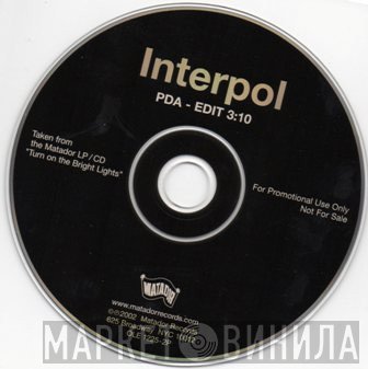 Interpol  - PDA - Edit
