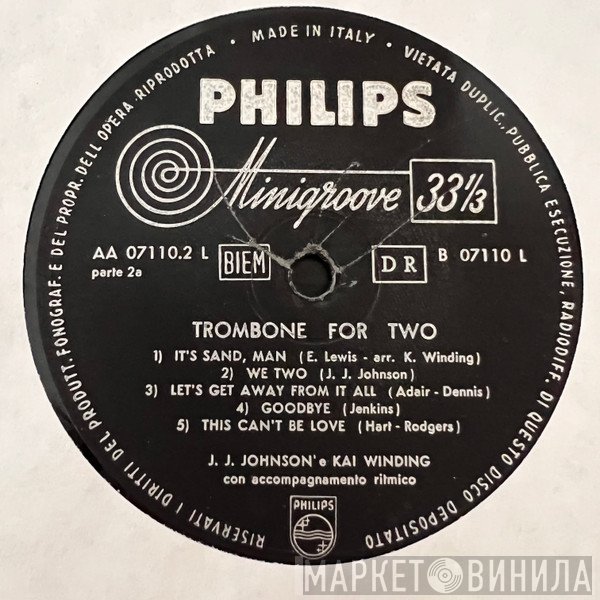 J.J. Johnson And Kai Winding  - Trombone For Two