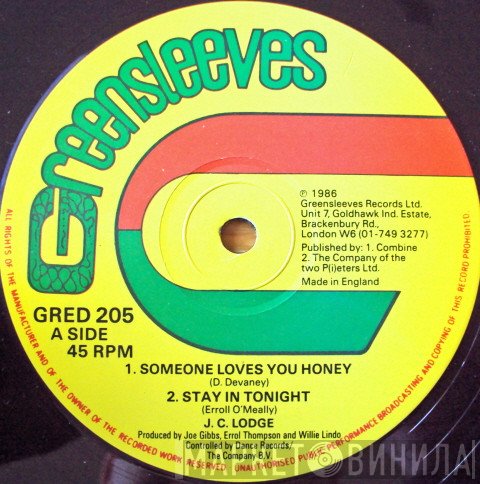 JC Lodge - Someone Loves You Honey / Stay In Tonight