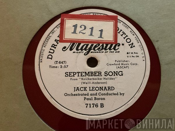 Jack Leonard - September Song / They Say It’s Wonderful 