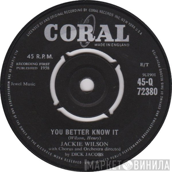 Jackie Wilson - You Better Know It / Never Go Away