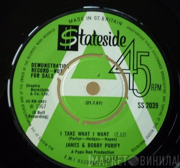 James & Bobby Purify - I Take What I Want / Sixteen Tons