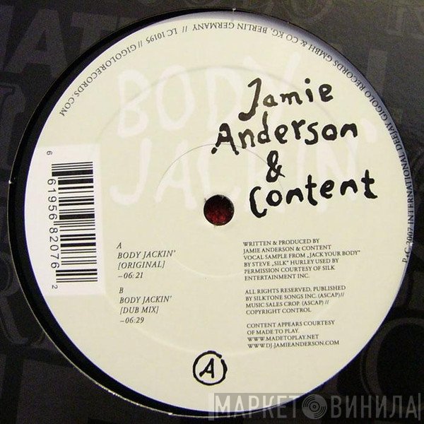 Jamie Anderson & Content  - Body Jackin'