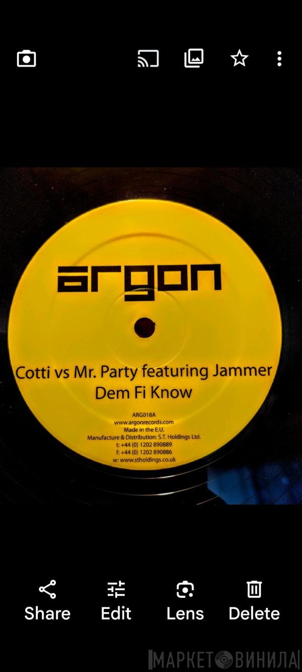 Jammer, Cotti, Mr. Party - Dem Fi Know / Shake Ur Solarplex