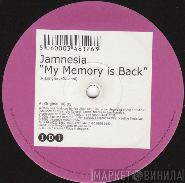 Jamnesia - My Memory Is Back