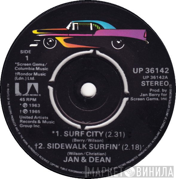 Jan & Dean, The Fantastic Baggys - Surf City / Sidewalk Surfin' / Summer Means Fun