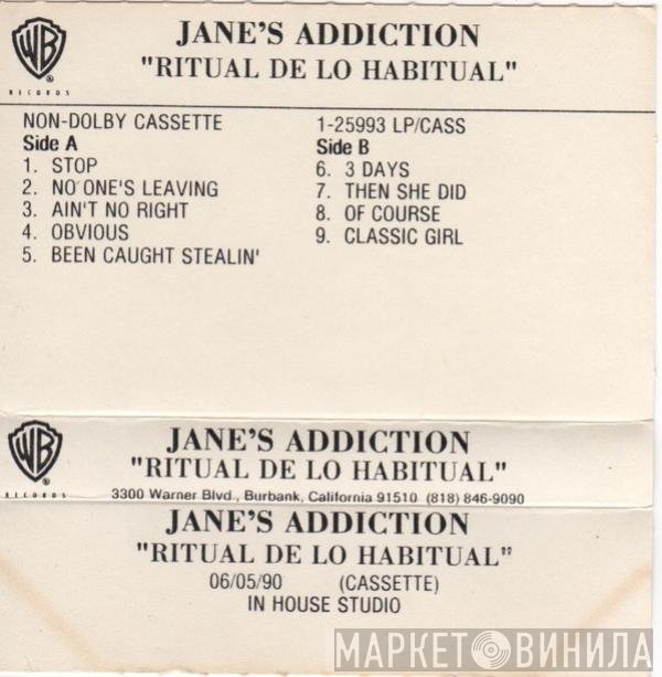 Jane's Addiction  - Ritual De Lo Habitual