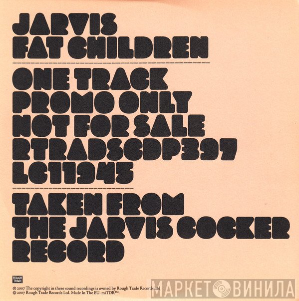 Jarvis Cocker  - Fat Children