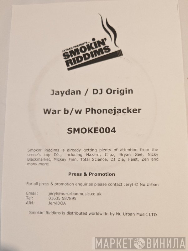 Jaydan, DJ Origin - War / Phonejacker