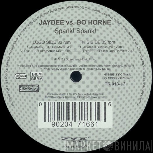 Jaydee, Jimmy "Bo" Horne - Spank! Spank!