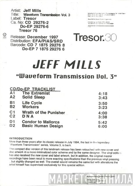 Jeff Mills - Waveform Transmission Vol. 3