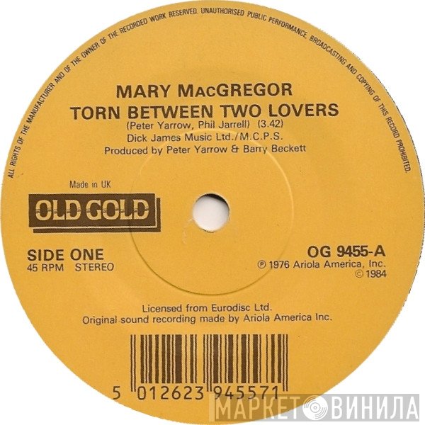 Jennifer Warnes, Mary MacGregor - Torn Between Two Lovers / Right Time Of The Night
