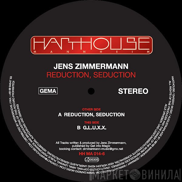 Jens Zimmermann - Reduction, Seduction