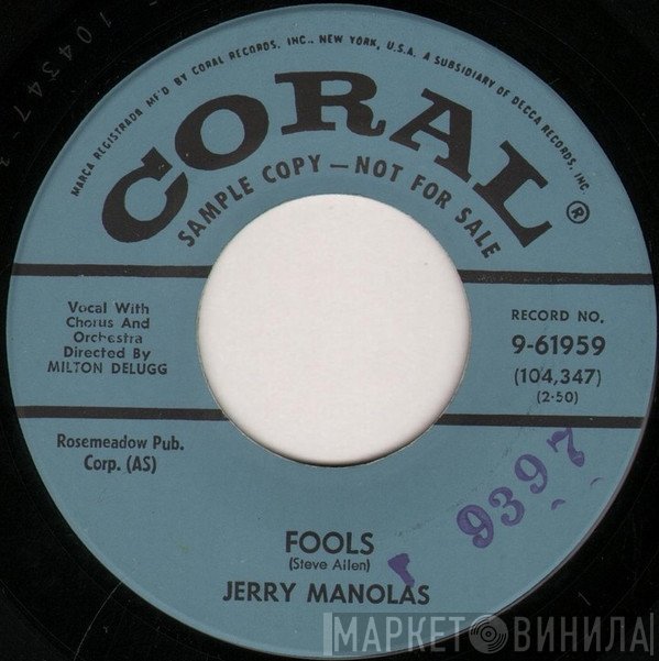 Jerry Manolas - Fools / Midnight Dream