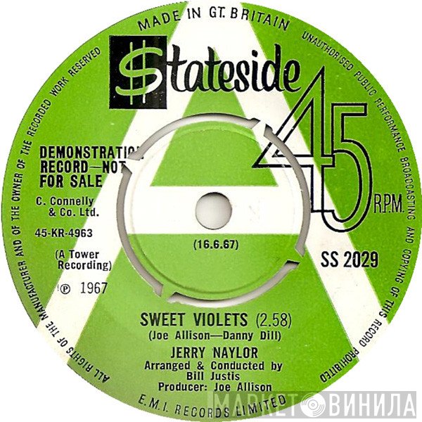 Jerry Naylor - Sweet Violets / Temptation Leads Me